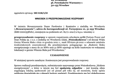Rozprawa w sprawie spalarni