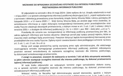 Krótka opowieść o zabawie w „kotka i myszkę” z Wójtem Gminy Wisznia Mała
