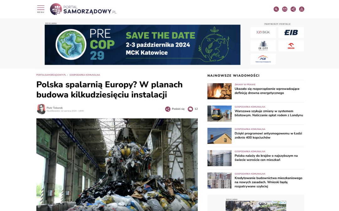 Portal Samorządowy o spalarniach