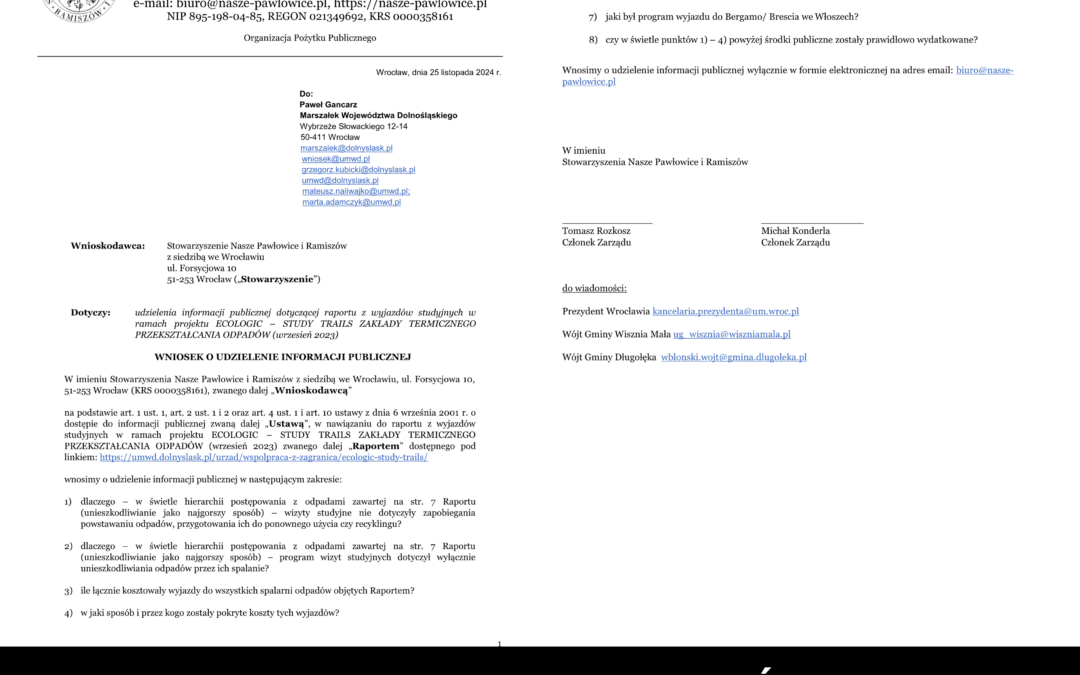 Urabianie samorządowców i dziennikarzy wizją spalania śmieci