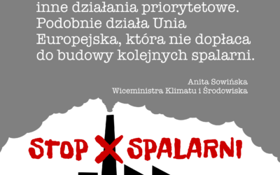Pieniądze są potrzebne na inne działania niż spalarnie